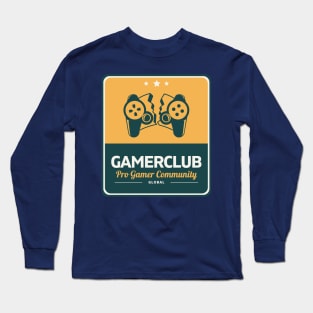 Gamer Club Cool Retro Design Gift for Gamers Long Sleeve T-Shirt